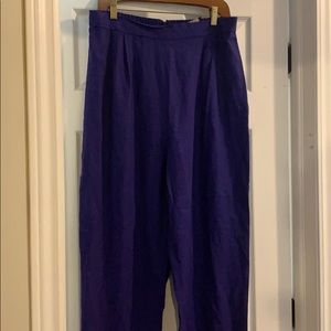Vintage blue linen pants
